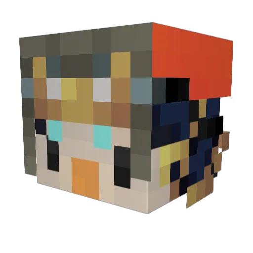 Oskaaar2 Minecraft avatar head, 3D render