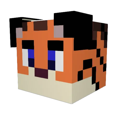 OskarCA Minecraft avatar head, 3D render