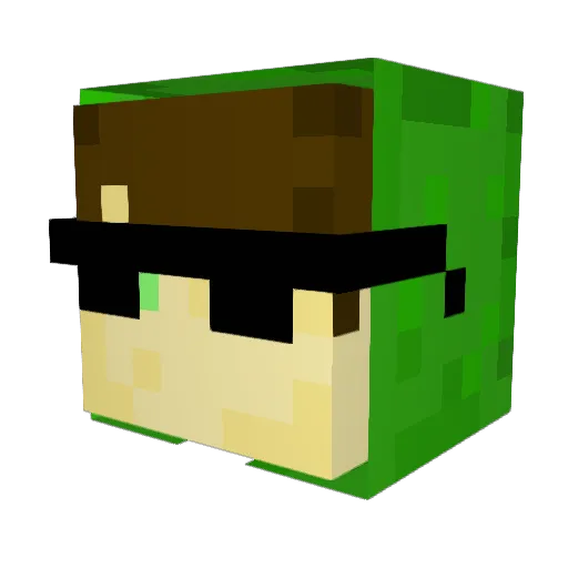 OskarHog Minecraft avatar head, 3D render