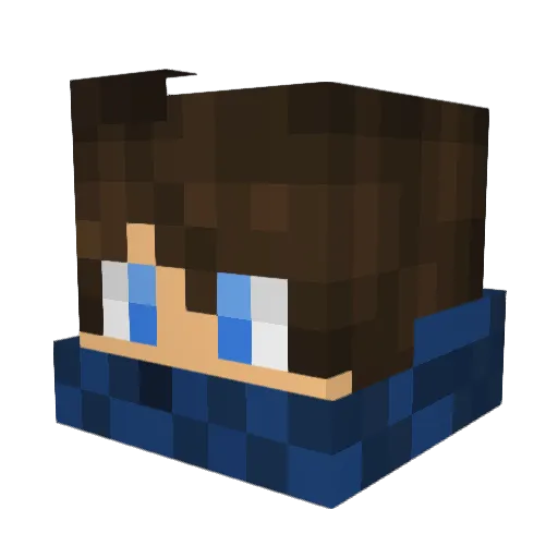 OskarKHL Minecraft avatar head, 3D render