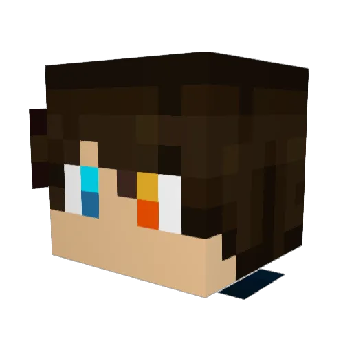 OskarQwert Minecraft avatar head, 3D render