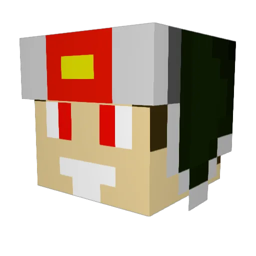 OskarX Minecraft avatar head, 3D render