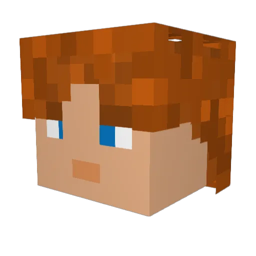 Oskar_Ostebar Minecraft avatar head, 3D render