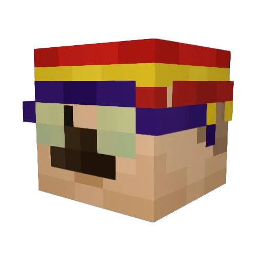 Oskar_SP Minecraft avatar head, 3D render