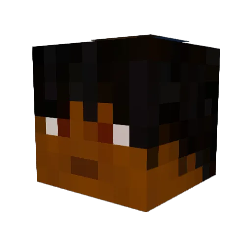 Oskario01 Minecraft avatar head, 3D render