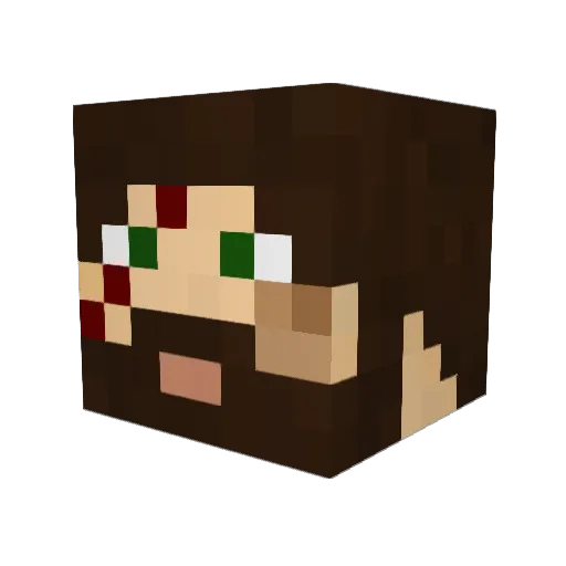 Oskarmike Minecraft avatar head, 3D render