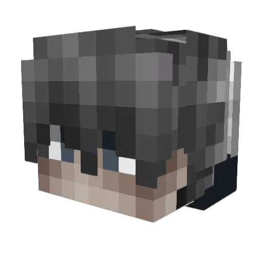 Oskarnaut Minecraft avatar head, 3D render