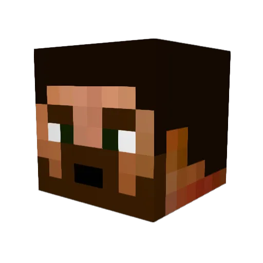 Oskarsmaal Minecraft avatar head, 3D render