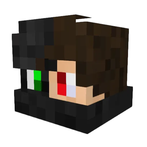 OskitarDBZ Minecraft avatar head, 3D render