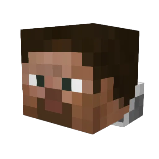 Oskuoo Minecraft avatar head, 3D render