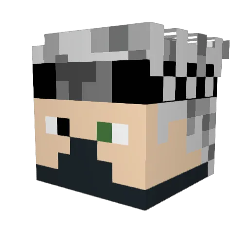 Oskurrr Minecraft avatar head, 3D render
