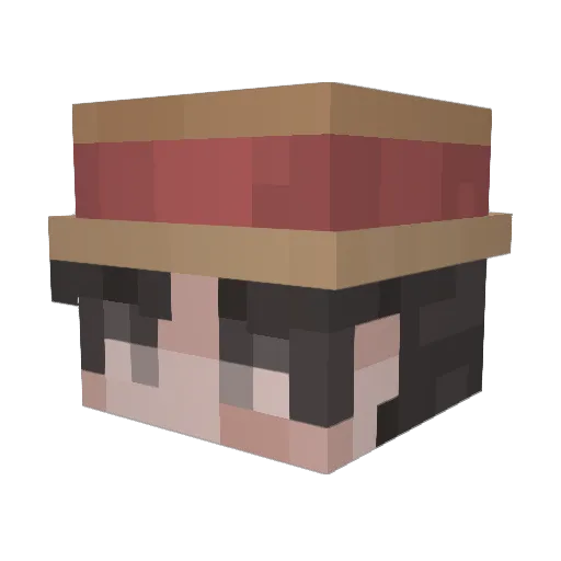 OskyG Minecraft avatar head, 3D render