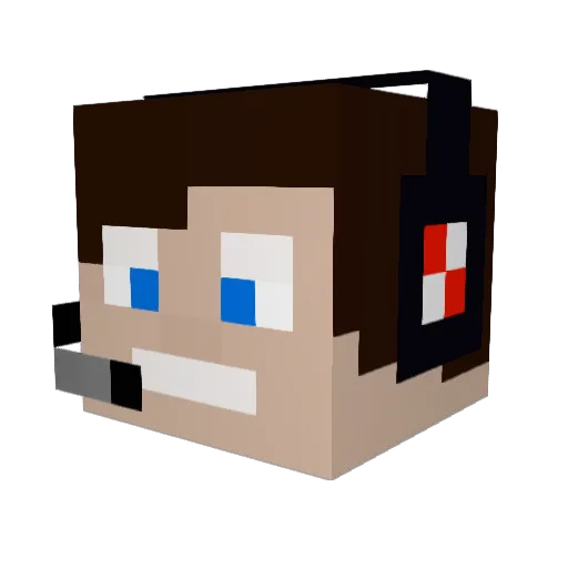 Oskyoz Minecraft avatar head, 3D render