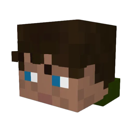 Osm3k Minecraft avatar head, 3D render