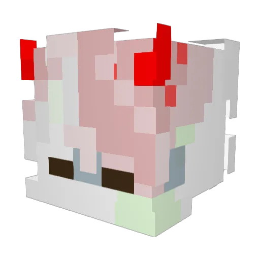 OsmarNeto440 Minecraft avatar head, 3D render