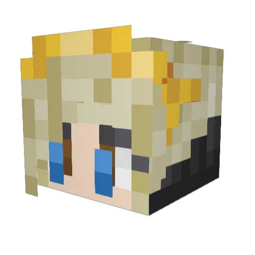 Osmiee Minecraft avatar head, 3D render