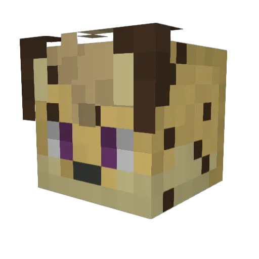 OsminoV Minecraft avatar head, 3D render