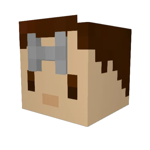 Osmion Minecraft avatar head, 3D render