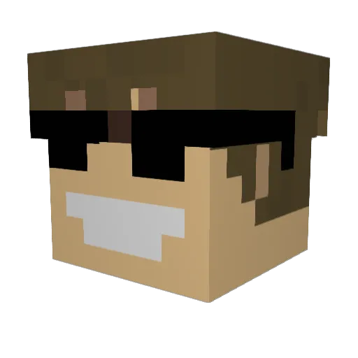 Oso07 Minecraft avatar head, 3D render