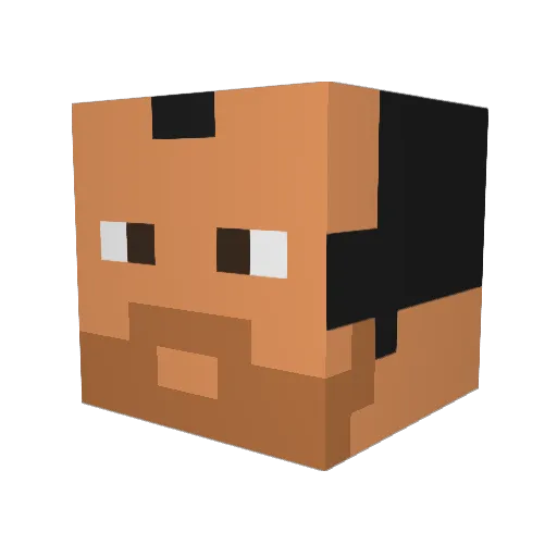OsoPanda7 Minecraft avatar head, 3D render