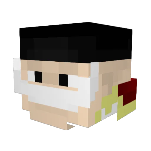 OsoVerde Minecraft avatar head, 3D render