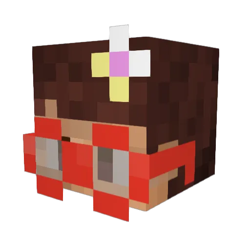 Osox7 Minecraft avatar head, 3D render