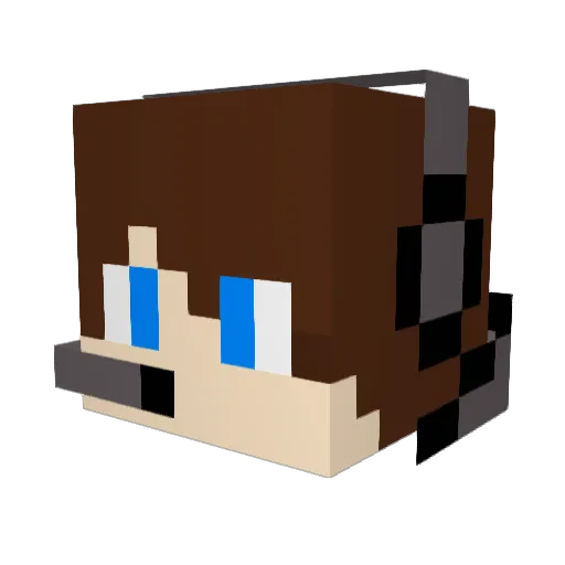 OsquimGames Minecraft avatar head, 3D render