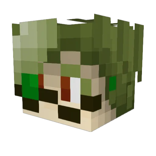 Ossanji Minecraft avatar head, 3D render