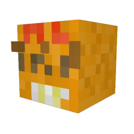 Ossay_Devitus Minecraft avatar head, 3D render