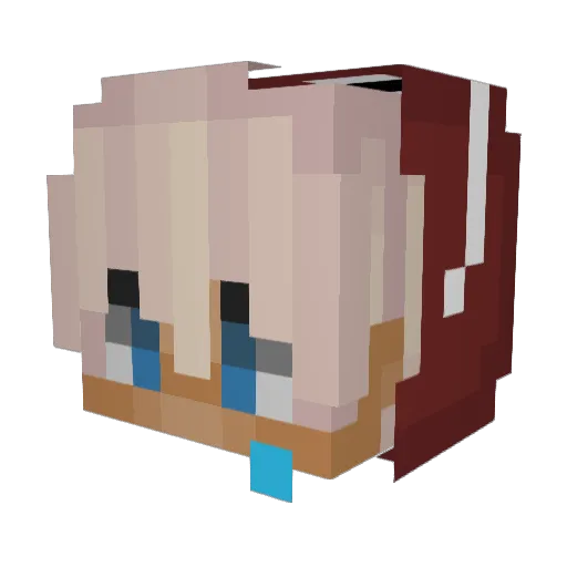 Ossehh Minecraft avatar head, 3D render