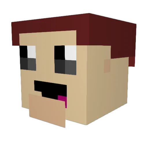 Ossi82 Minecraft avatar head, 3D render