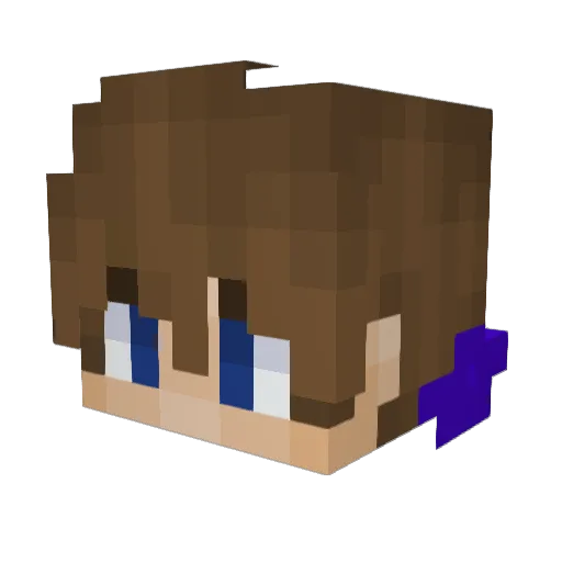 Ossipi Minecraft avatar head, 3D render