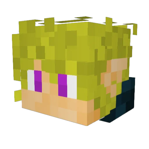 Ossttin Minecraft avatar head, 3D render
