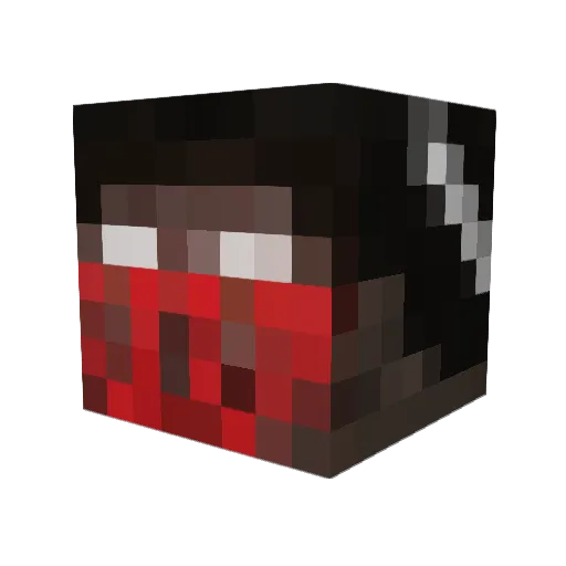 OstapBender Minecraft avatar head, 3D render