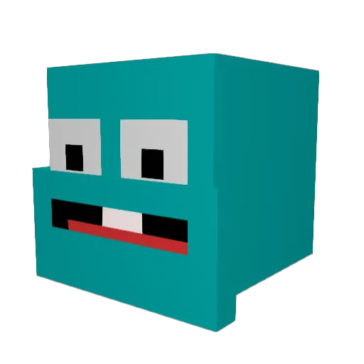Ostebolle Minecraft avatar head, 3D render