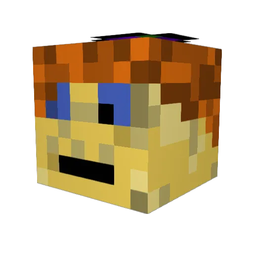 OsterCraft1234 Minecraft avatar head, 3D render