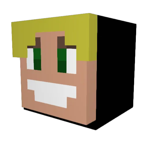 Osteusz Minecraft avatar head, 3D render