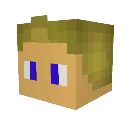 OstiaMC Minecraft avatar head, 3D render