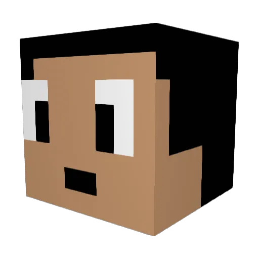OstrichNibs Minecraft avatar head, 3D render