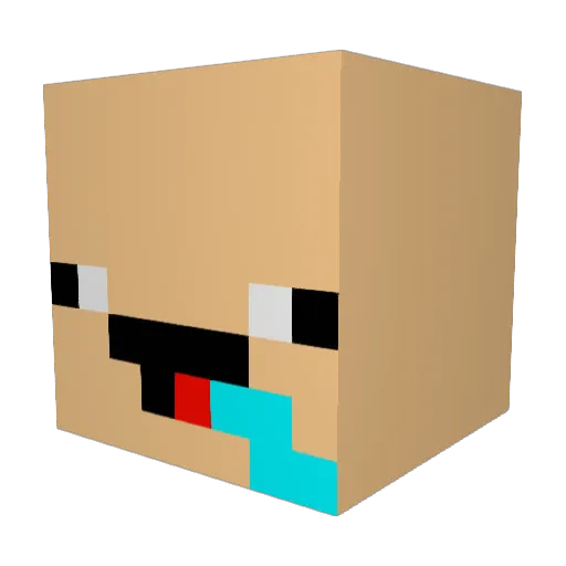 Ostrich_Bells Minecraft avatar head, 3D render