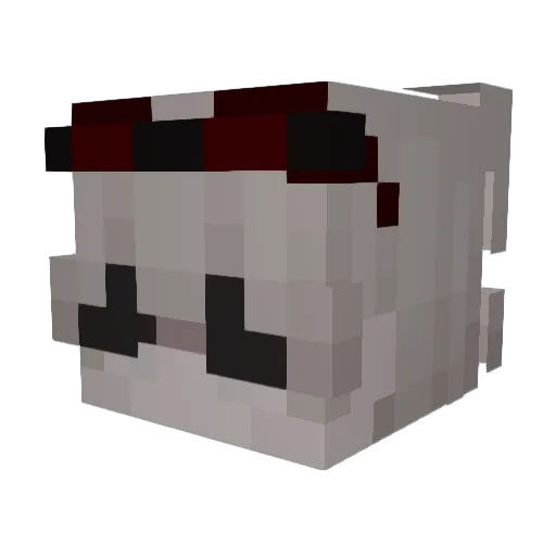 Ostrichs Minecraft avatar head, 3D render