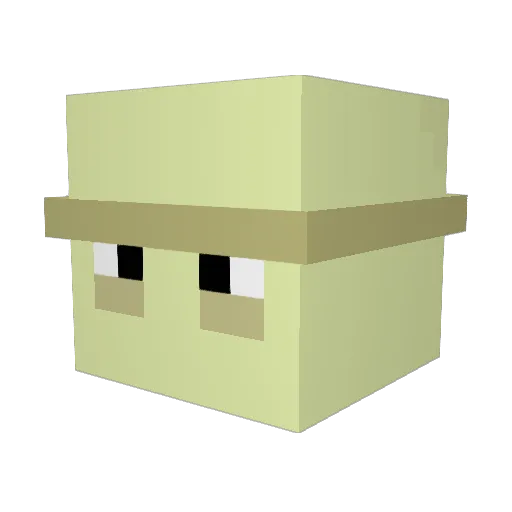 Ostrium Minecraft avatar head, 3D render