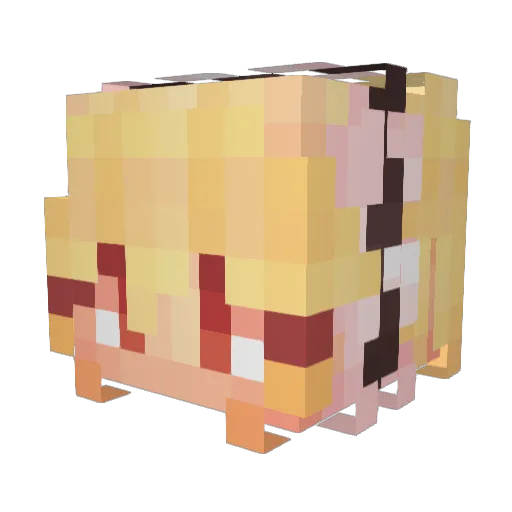 Ostroche Minecraft avatar head, 3D render