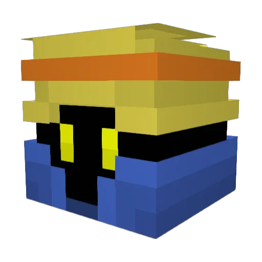 Ostrowski Minecraft avatar head, 3D render