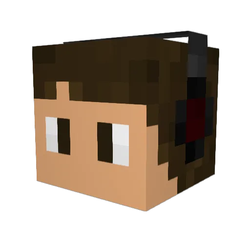 OstryOstrich Minecraft avatar head, 3D render