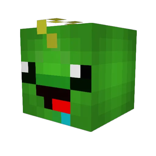 Ostxd Minecraft avatar head, 3D render