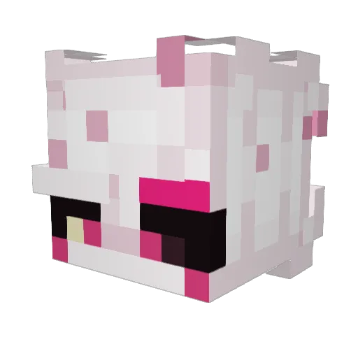 Osu Minecraft avatar head, 3D render
