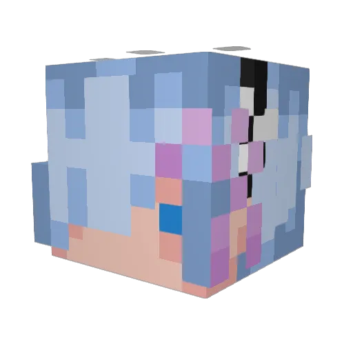 Osukaari Minecraft avatar head, 3D render