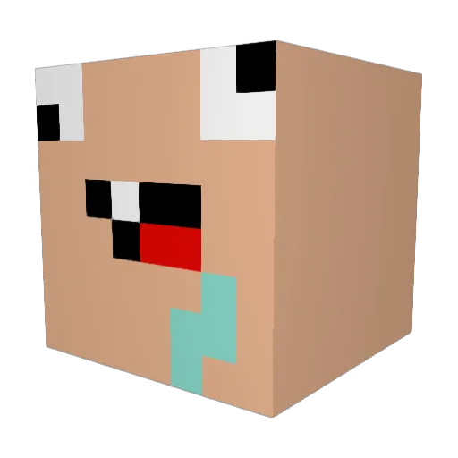 Osunaink Minecraft avatar head, 3D render