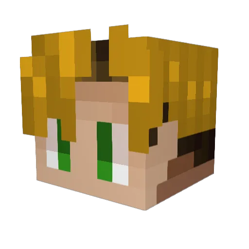 Osushi_man Minecraft avatar head, 3D render